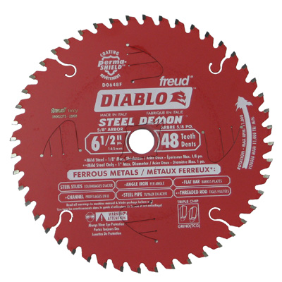 -1/2" x 48-Tooth Steel Demon TCG Ferrous Cutting Circular Saw Blade 5/8" Arbor