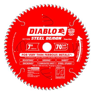 7 in. x 70 Tooth Steel Demon Metal Cutting Saw Blade 