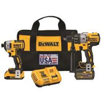 20V MAX* XR LITHIUM ION BRUSHLESS PREMIUM HAMMERDRILL & IMPACT DRIVER COMBO KIT (FLEXVOLT 6.0AH / 2.0AH)