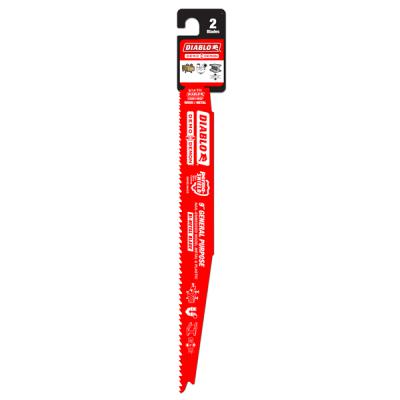9" Demo Demon Bi-Metal Recip Blade for Nail-Embedded Wood, Metal, and Plastic (2 pk) 