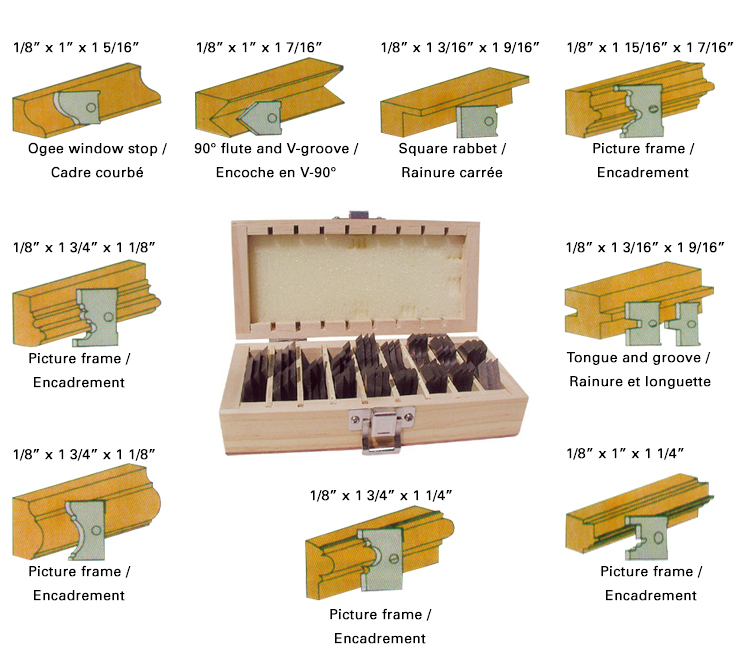 10 Pc. High Speed Steel Moulding Knife Set