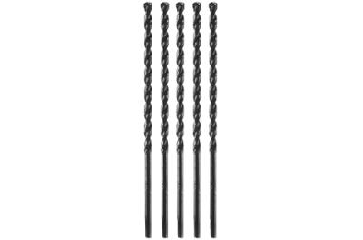 3/16 In. x 5-1/2 In. Flat Shank Hex Masonry Drill Bits (5 Pack)