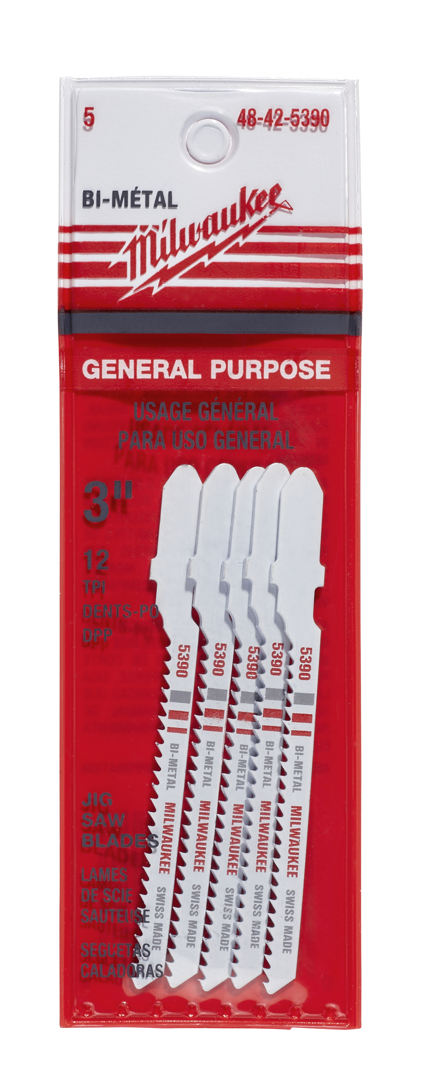 3 in. 12 TPI Bi-Metal Jig Saw Blade - 5 Pack