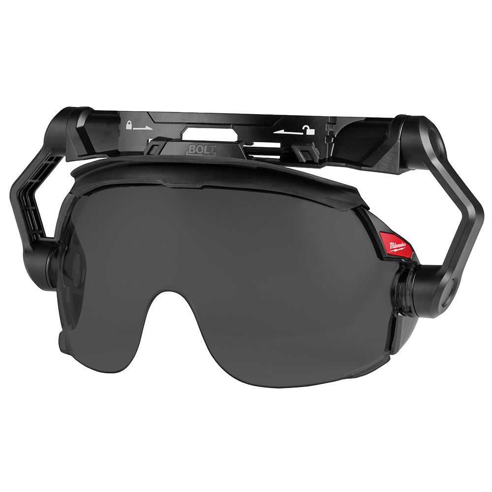 BOLT™ Gasketed Eye Visor - Tinted Dual Coat Lens (Compatible with Milwaukee® BOLT™ Safety Helmets & BOLT™ Hard Hats)