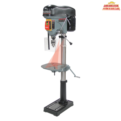 KING 17'' LONG STROKE DRILL PRESS WITH SAFETY GUARD