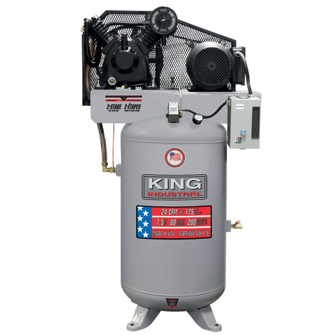 KING 2-STAGE 7.5 HP 80 GALLON AIR COMPRESSOR