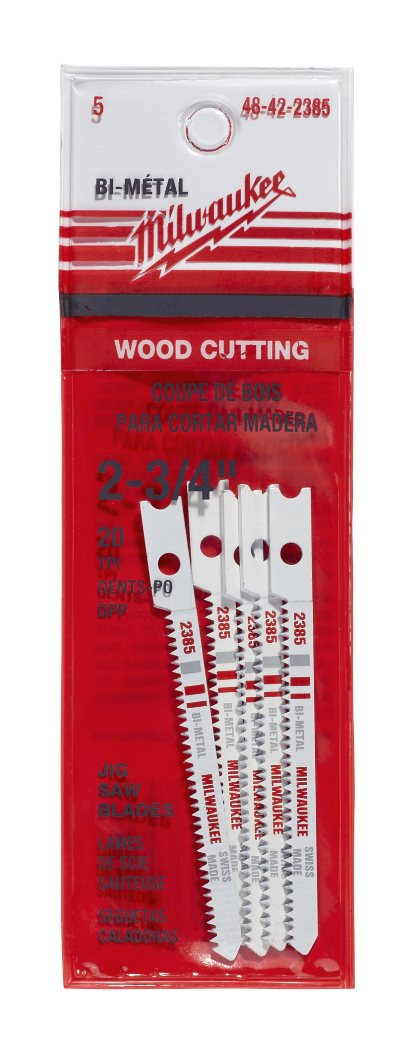 2-3/4 in. 20 TPI Bi-Metal Jig Saw Blade - 5 Pack
