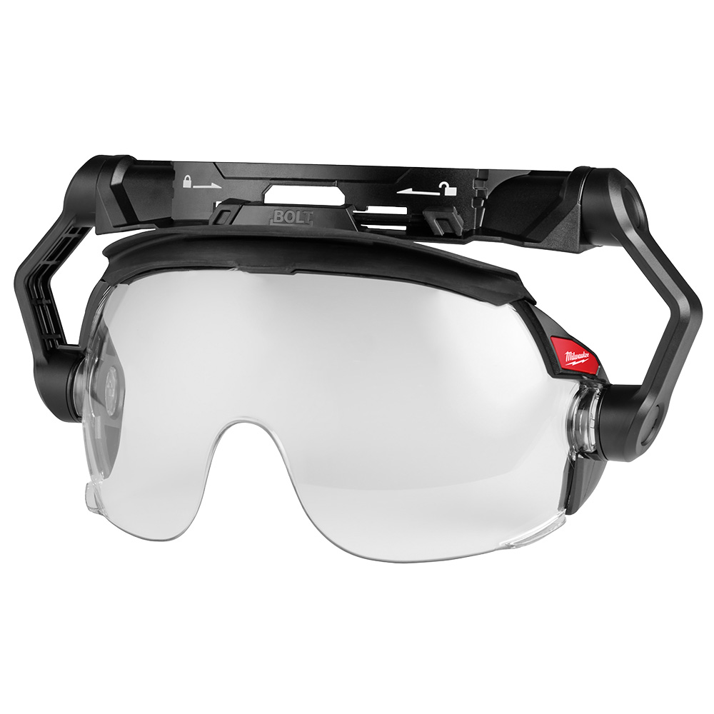 BOLT™ Gasketed Eye Visor - Clear Dual Coat Lens (Compatible with Milwaukee® BOLT™ Safety Helmets & BOLT™ Hard Hats)