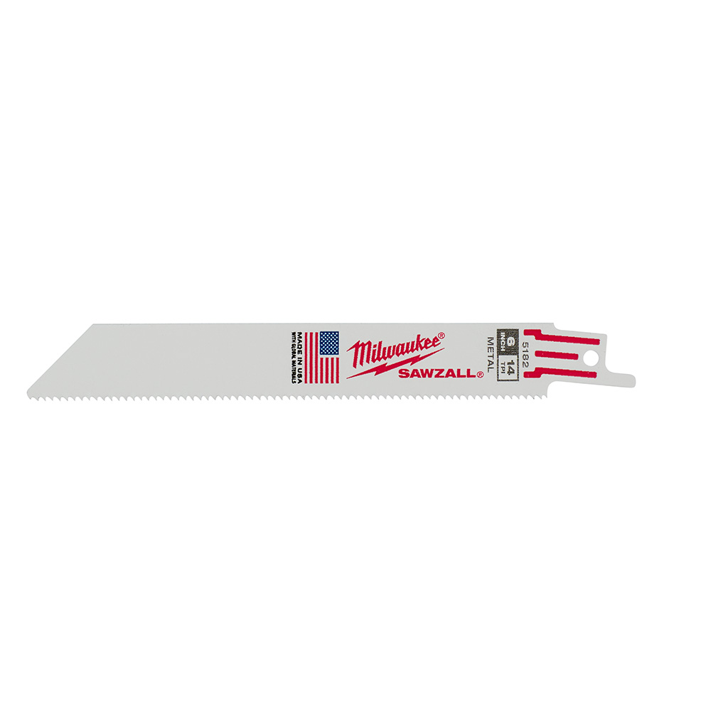 6 in. 14 TPI Thin Kerf SAWZALL Blades  - 25 Pack