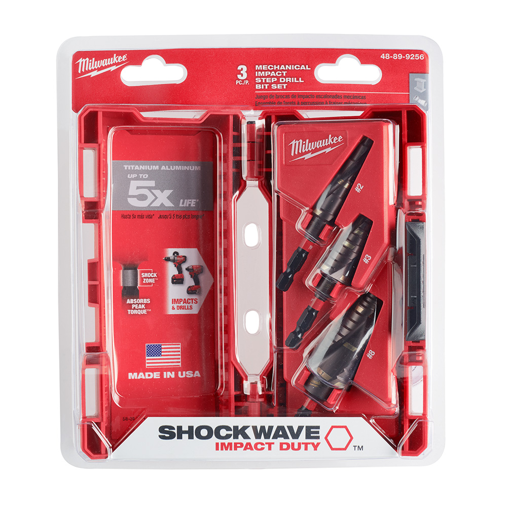 SHOCKWAVE Impact Duty Step Bit Mechanical Set (#2, #3, #8)