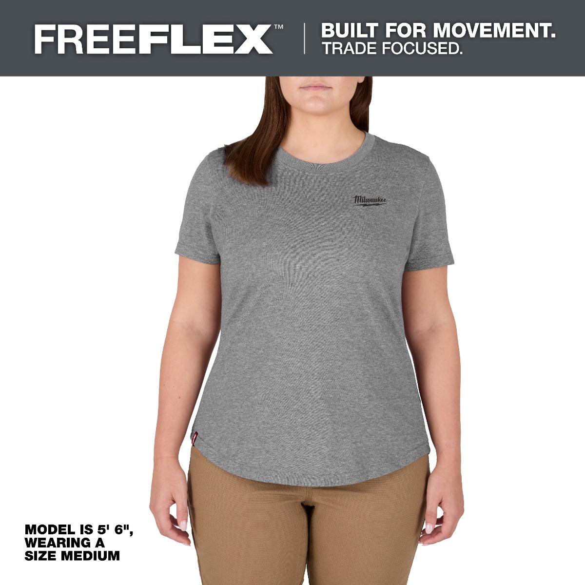 Women's FREEFLEX™ Hybrid Tee - Short Sleeve Gray