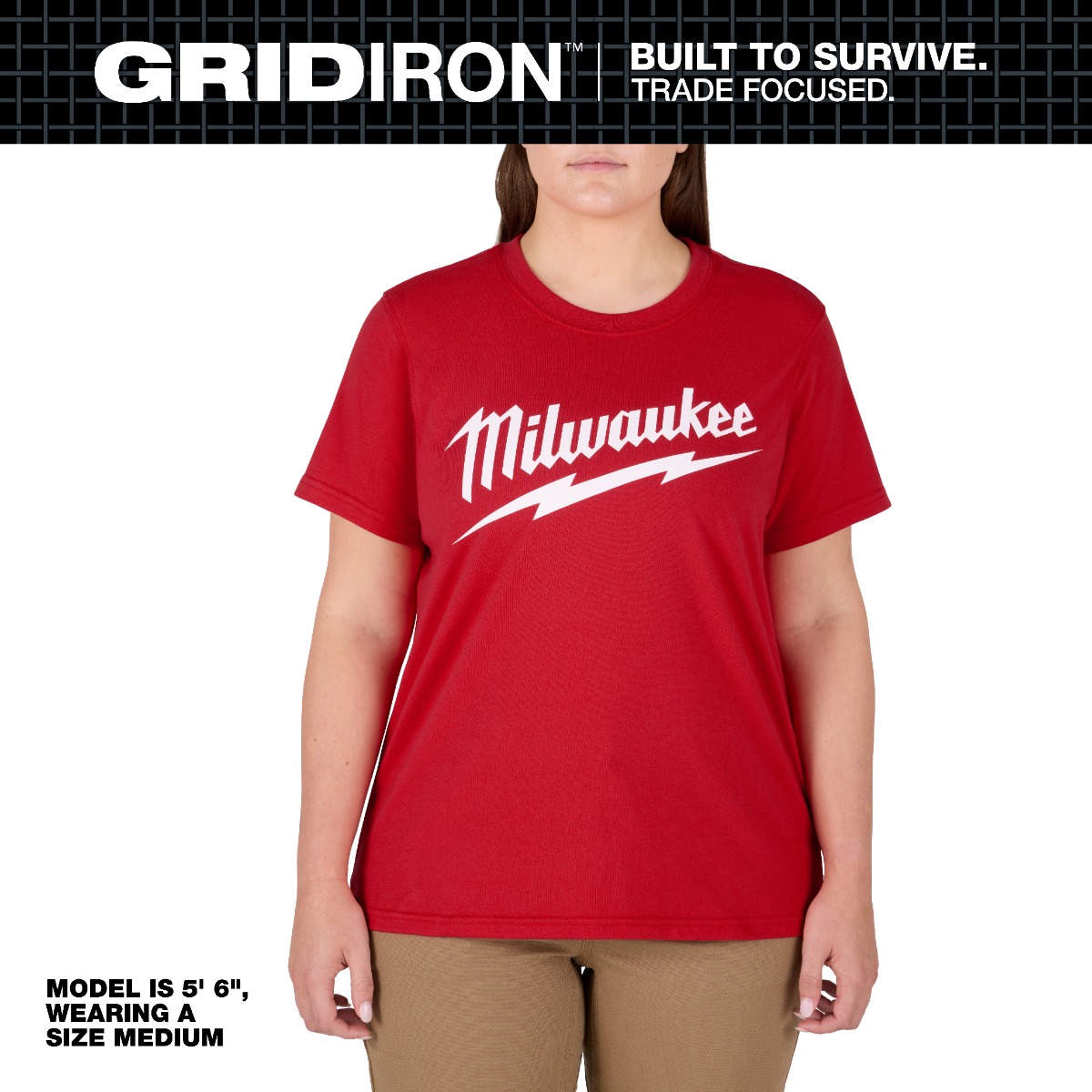 Women's GRIDIRON™ Logo Tee - Short Sleeve Red