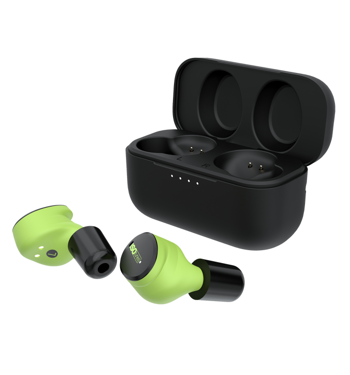 FREE Aware True Wireless Bluetooth Earbuds - Safety Green, Ambient Listening Technology
