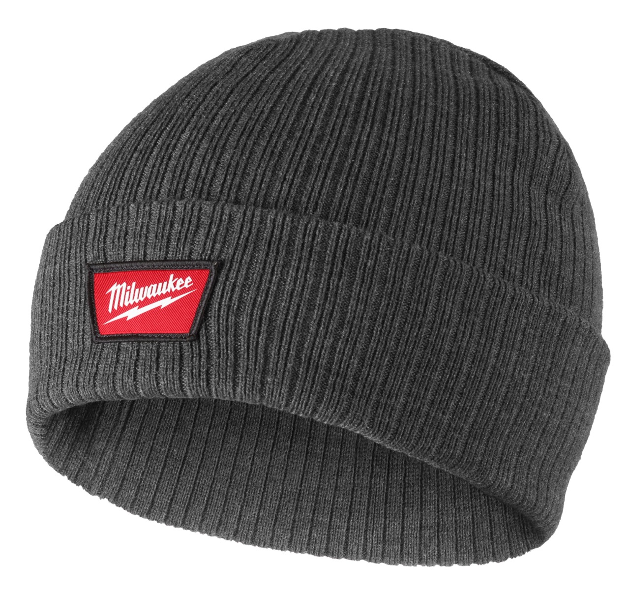 Rib-Knit Cuffed Beanie - Gray
