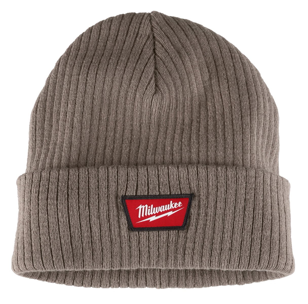 Rib-Knit Cuffed Beanie - Brown