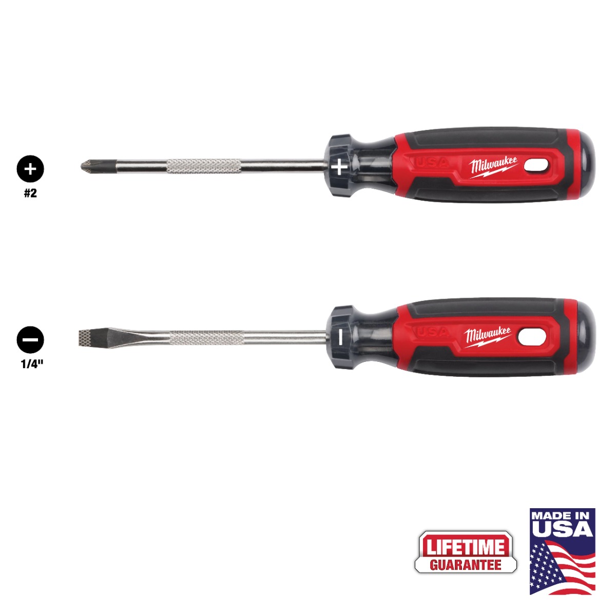 2PC Cushion Grip Screwdriver Set (USA)