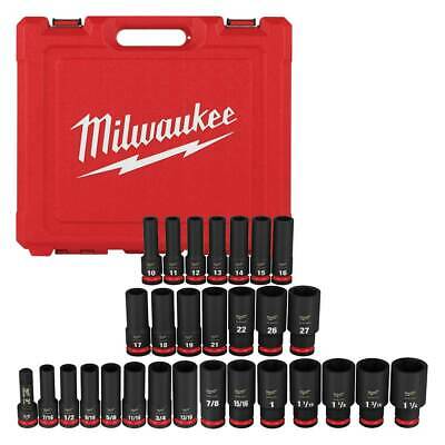 29PC SHOCKWAVE Impact Duty™ 1/2" Drive SAE & Metric Deep 6 Point Socket Set