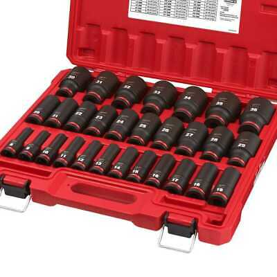 29PC SHOCKWAVE Impact Duty™ 1/2" Drive Metric Deep 6 Point Socket Set