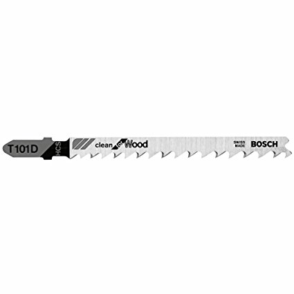 5 pc. 4 In. 6 TPI Clean for Wood T-Shank Jig Saw Blades
